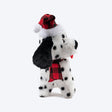 HUFT Dotted Doggo Plush Toy for Dog - White & Black - L