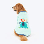 HUFT Jungle Joy Printed T-Shirt For Dog - Light Mint Green