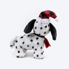 HUFT Dotted Doggo Plush Toy for Dog - White & Black - L