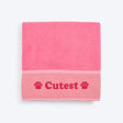 HUFT Cutest Microfiber Towel For Dogs & Cats - Light Pink