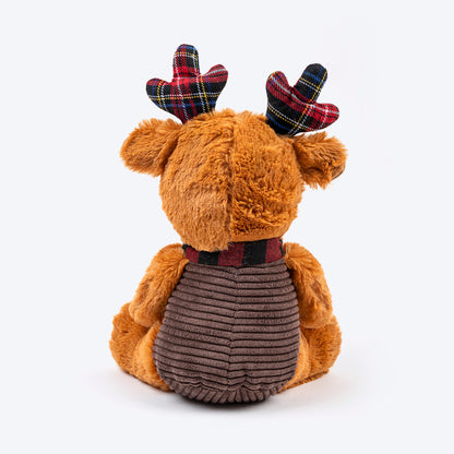 HUFT Jingle Paws Plush Toy for Dogs €“ Brown & Red - L