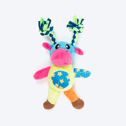 HUFT Merry Moo Mini Plush Toy for Dog - Multicolour