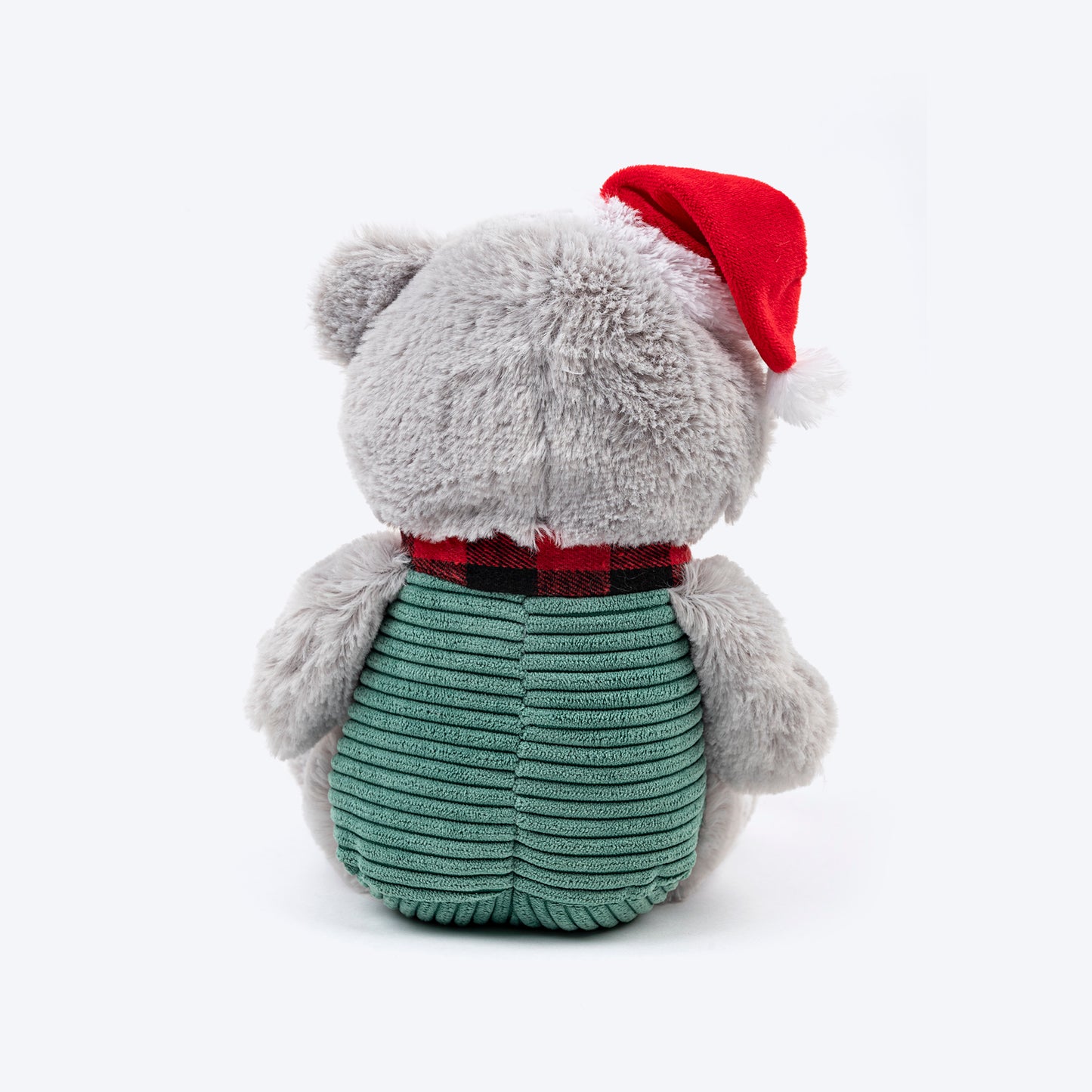 HUFT Beary Merry Plush Toy for Dog - White & Green - L