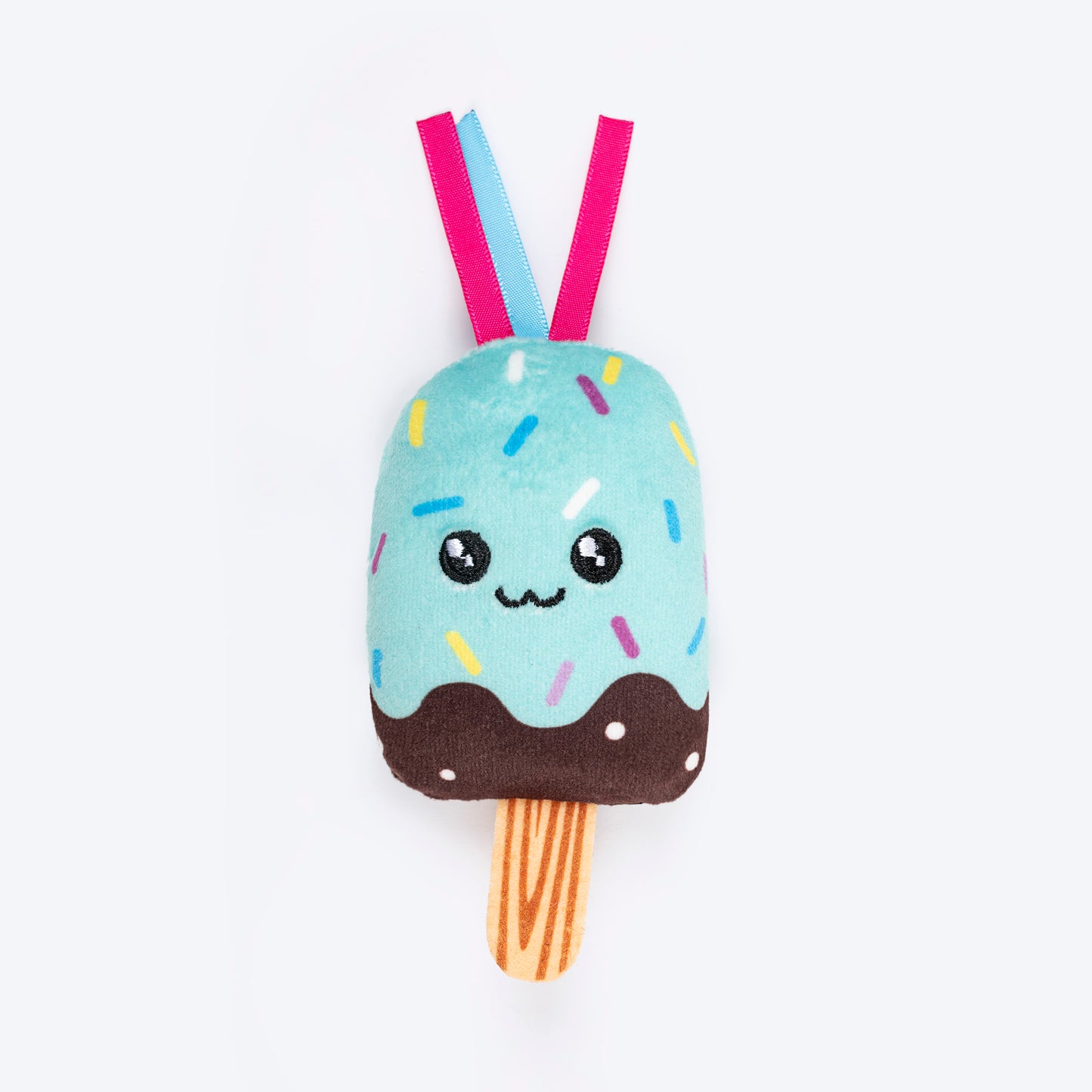 HUFT Sundae Smiles Plush Toys for Cats - Pink & Blue - Pack of 2