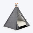 HUFT Cozy Fort Teepee Tent Bed For Dog & Cat - Charcoal Black