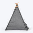 HUFT Cozy Fort Teepee Tent Bed For Dog & Cat - Charcoal Black