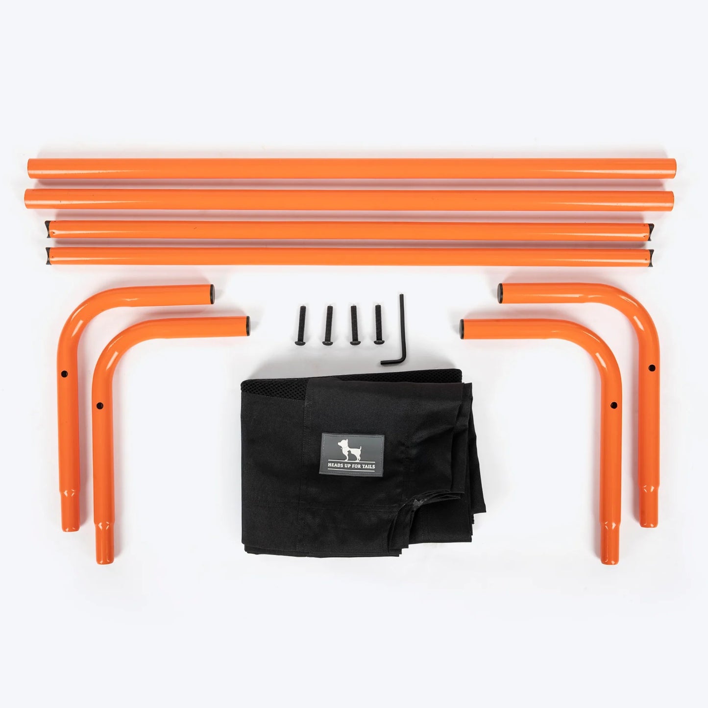 HUFT Elevated Bed For Dog - Black & Orange