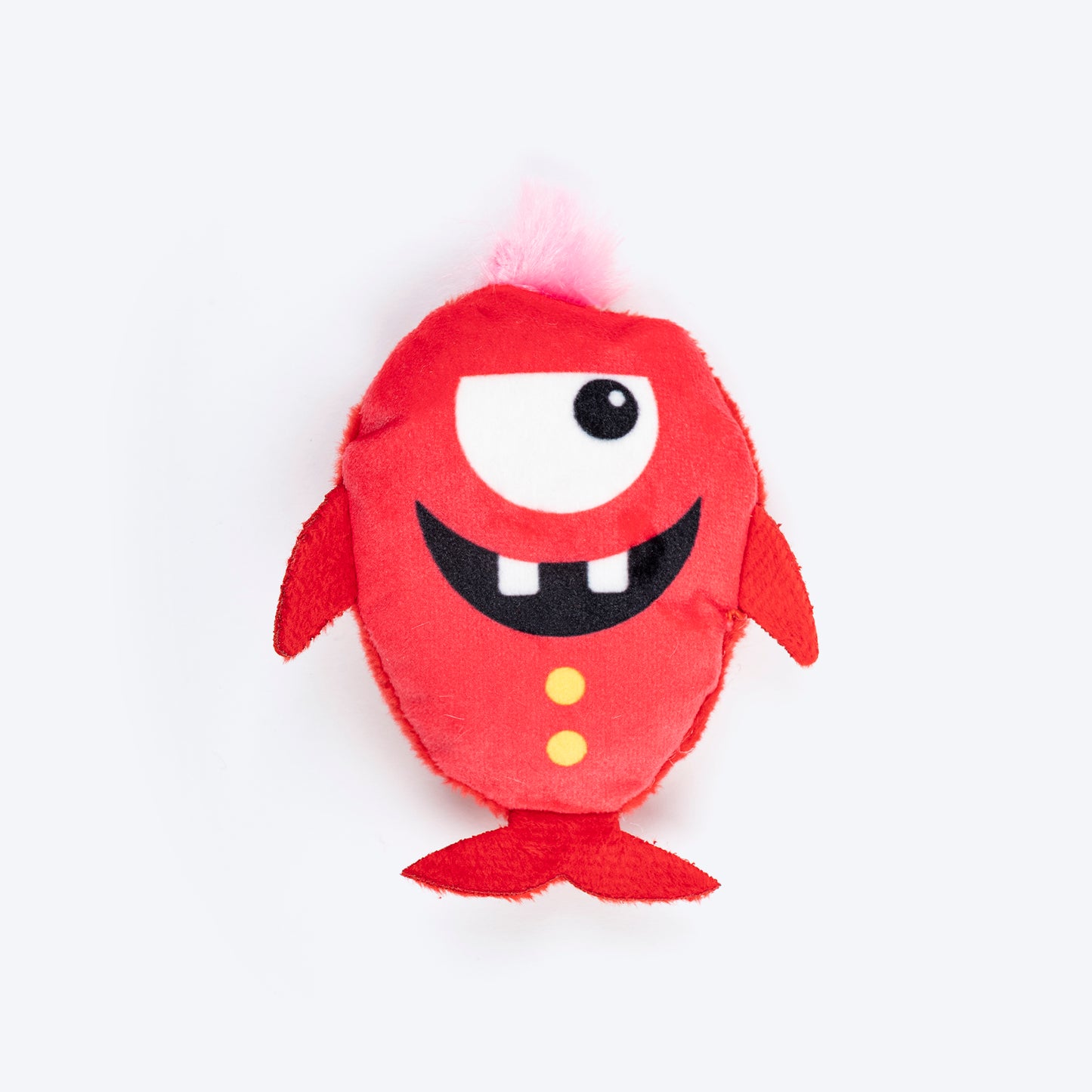 HUFT Mini Monsters Plush Toys for Cat Multicolour - Pack of 4