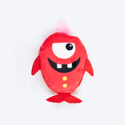 HUFT Mini Monsters Plush Toys for Cat Multicolour - Pack of 4
