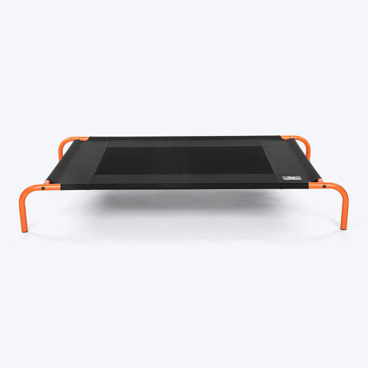 HUFT Elevated Bed For Dog - Black & Orange