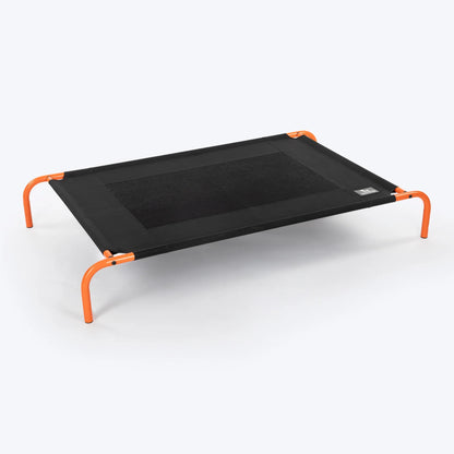HUFT Elevated Bed For Dog - Black & Orange