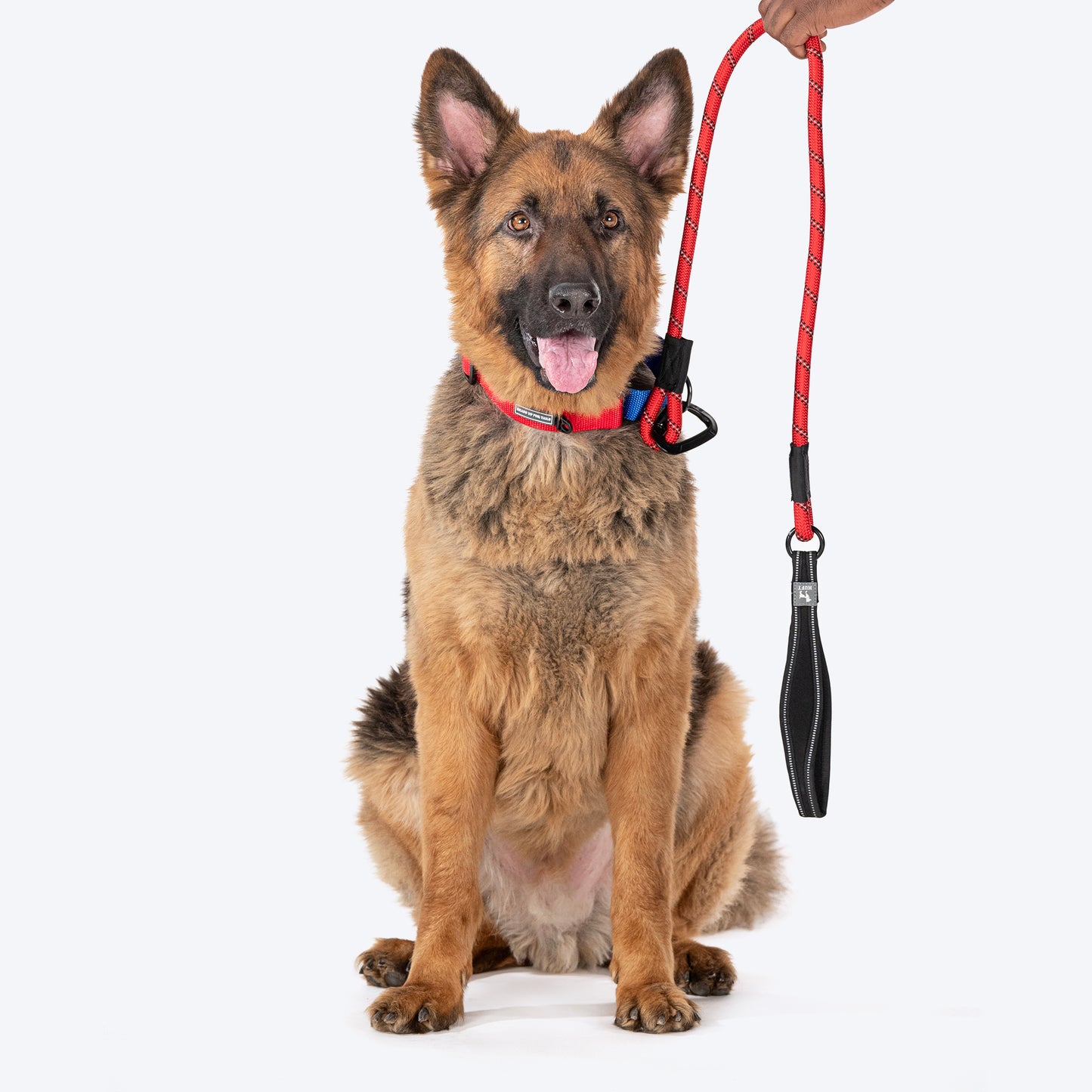 HUFT Rope Leash With Carabiner For Dog - Red - 1.2 m