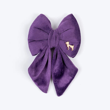 HUFT Regal Luxe Bow Tie For Dog - Purple