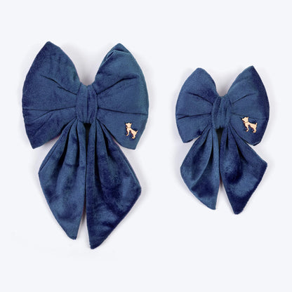 HUFT Regal Luxe Bow Tie For Dog - Navy
