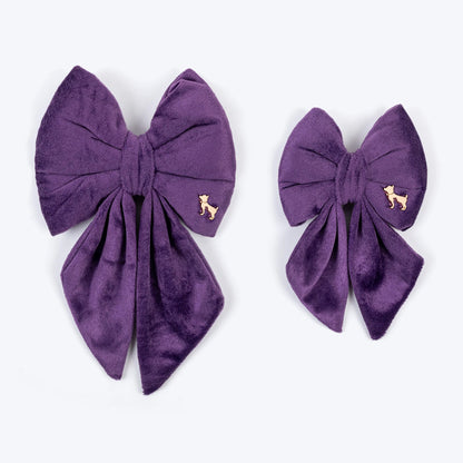 HUFT Regal Luxe Bow Tie For Dog - Purple
