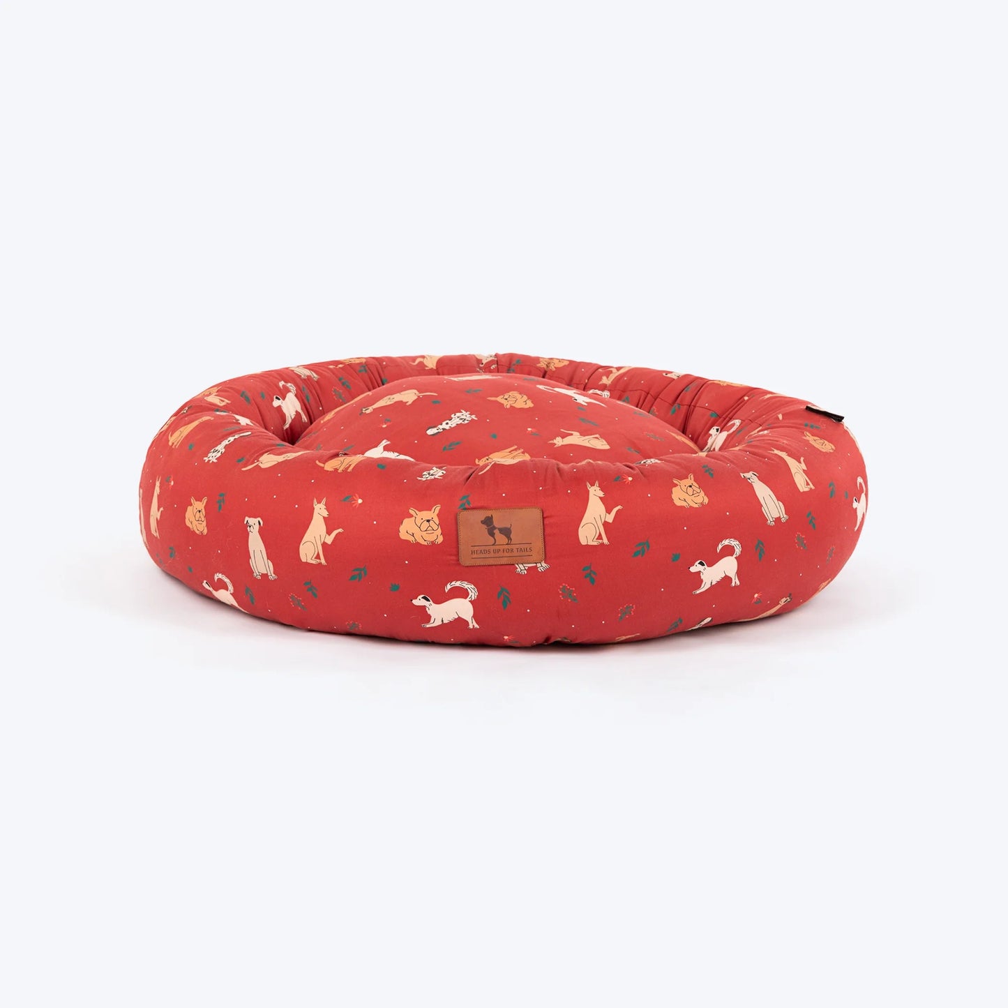HUFT Bloom Buddies Donut Bed For Dog - Rust
