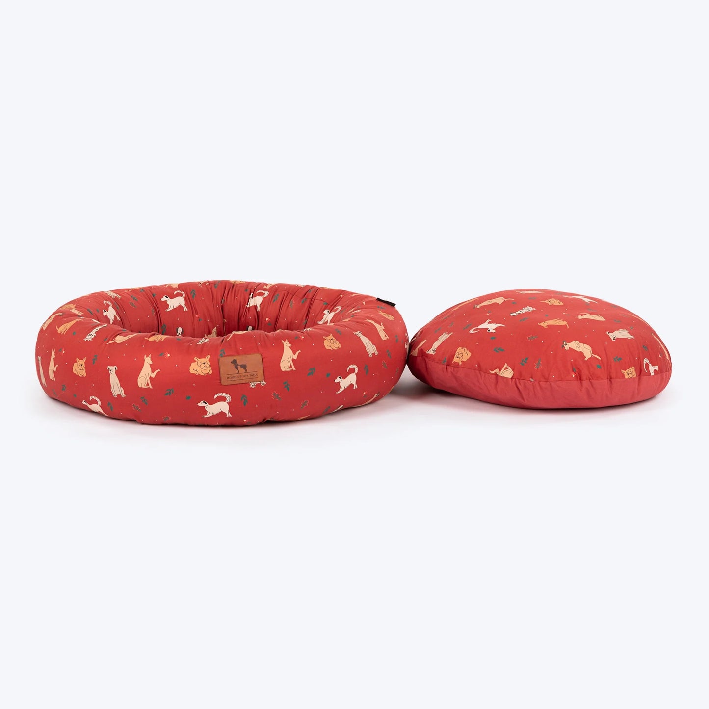 HUFT Bloom Buddies Donut Bed For Dog - Rust