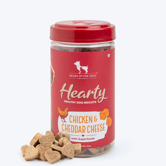 Hearty Chicken & Cheddar Cheese Healthy Dog Biscuits - 320 gm