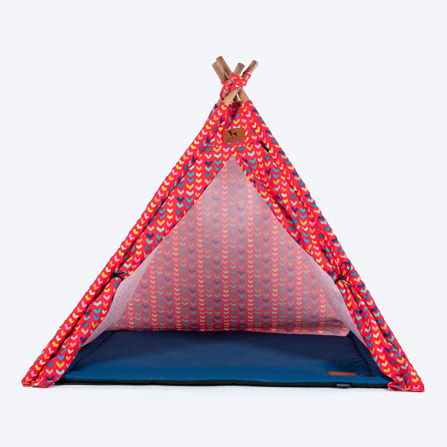 HUFT Heart To Heart Teepee Tent - Blue & Red