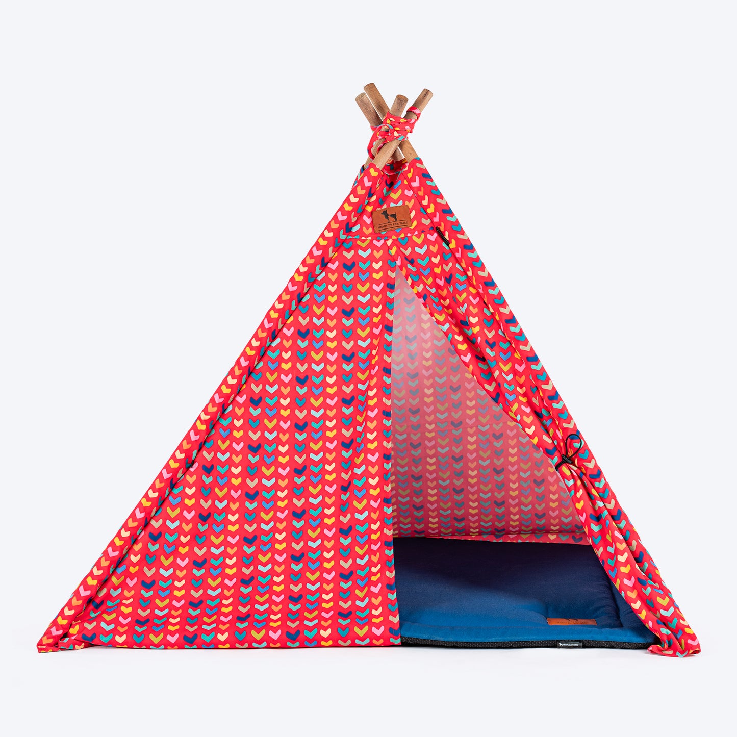 HUFT Heart To Heart Teepee Tent - Blue & Red