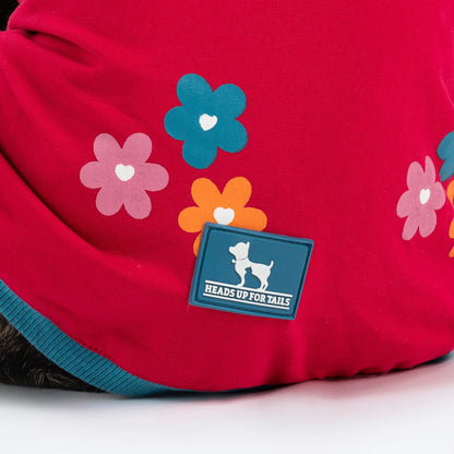 HUFT Awesome Blossom Printed T-Shirt For Small Dog - Magenta