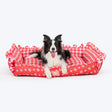HUFT Berrylicious Lounger Bed For Dog - Red and Pink