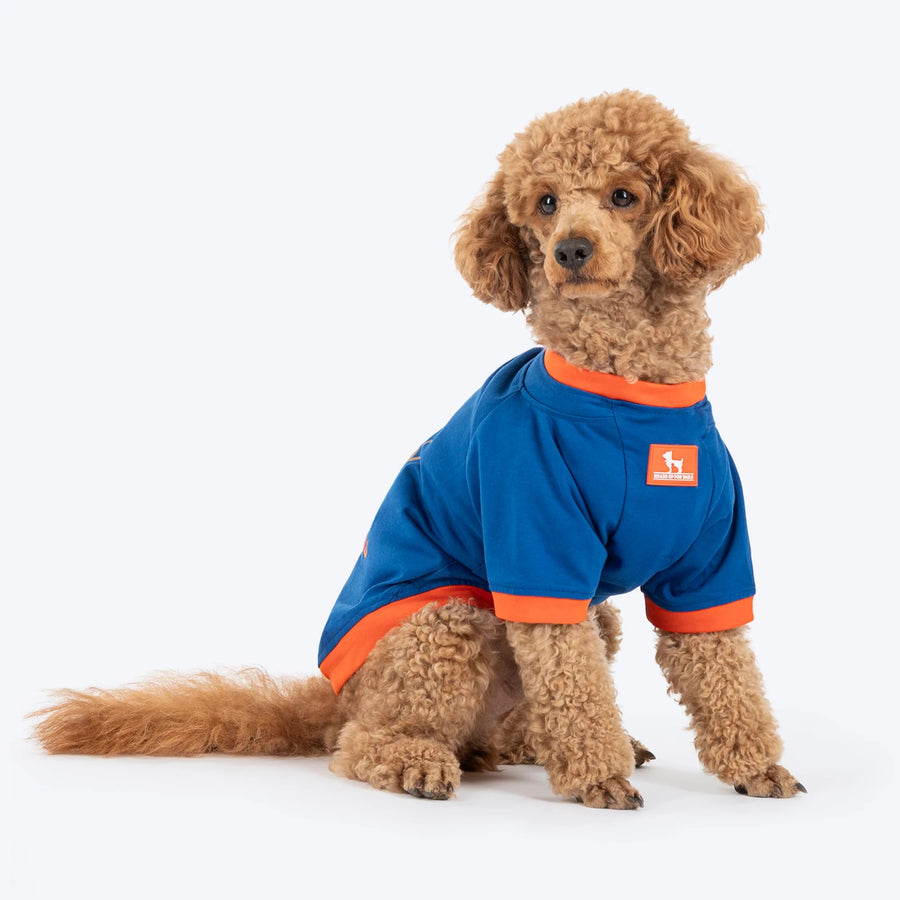 HUFT I Woof You Printed T-Shirt For Dog - Navy Blue