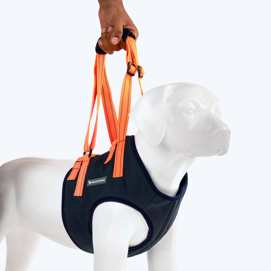 HUFT Trooper Front Leg Support Lift Harness For Dogs - Navy Blue