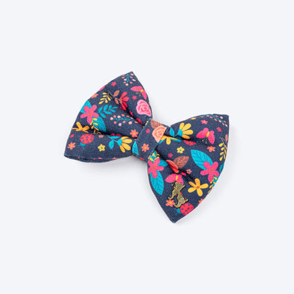 HUFT Bloomscape Printed Bow Tie for Dog - Navy