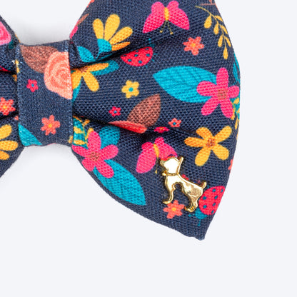 HUFT Bloomscape Printed Bow Tie for Dog - Navy