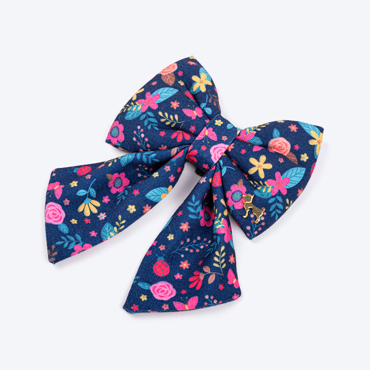 HUFT Bloomscape Printed Lady Bow Tie for Dog - Navy