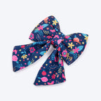 HUFT Bloomscape Printed Lady Bow Tie for Dog - Navy