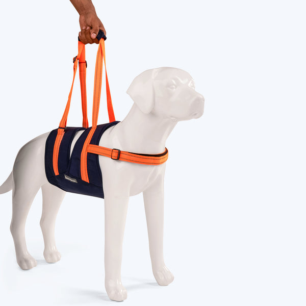 HUFT Trooper Mid-Body (Belly) Support Lift Harness For Dogs - Navy Blue