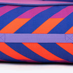 Dash Dog Chevron Water Repellent Lounger Dog Bed - Purple & Orange