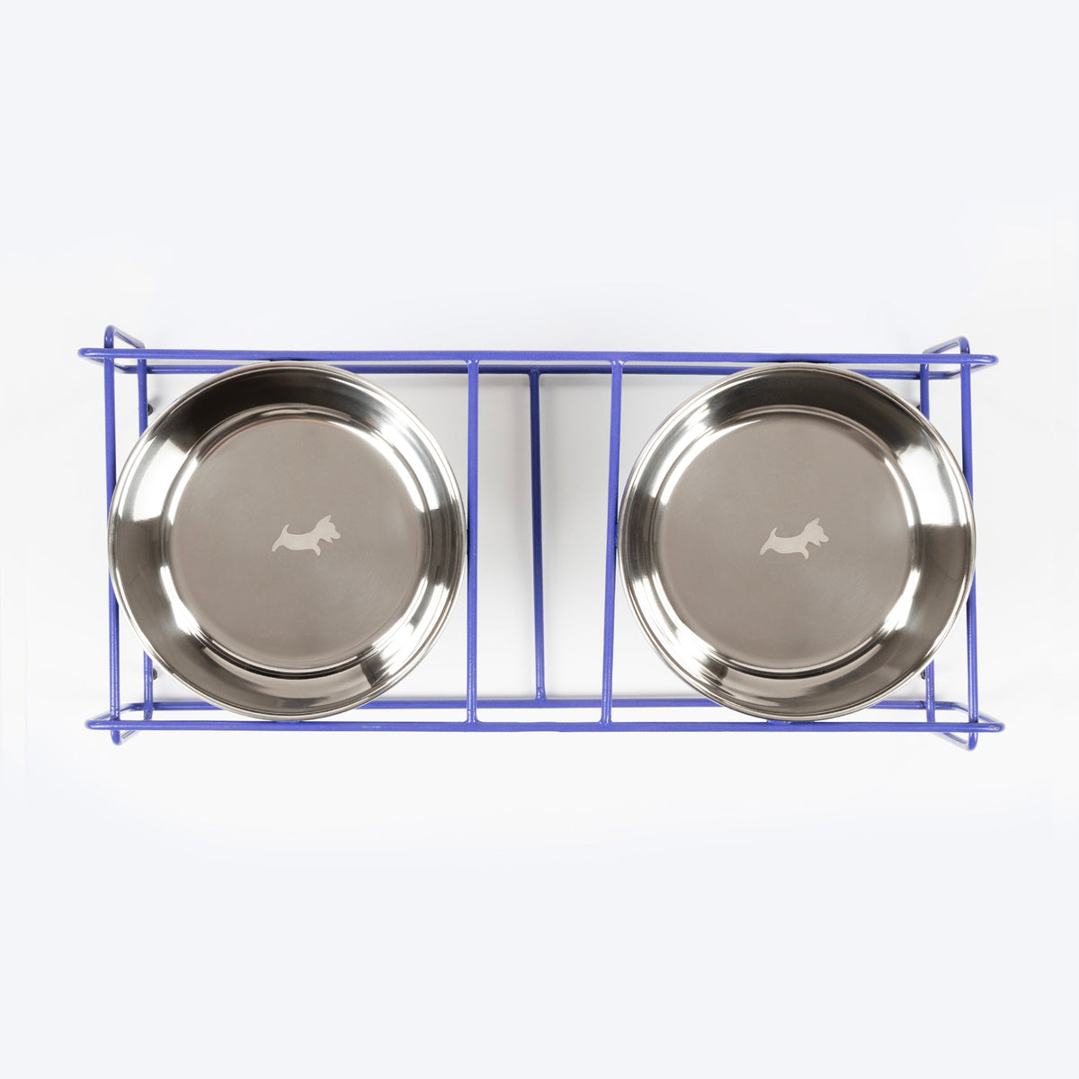Dash Dog Rainbow Rush Elevated Double Diner With Steel Bowl Inserts For Dog - Violet