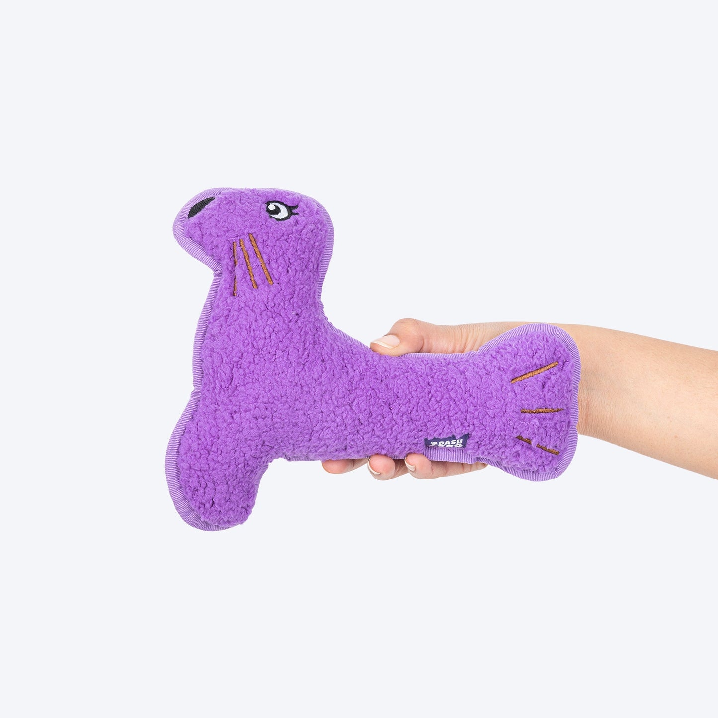 Dash Dog Silly Sea Lion Squeaky Plush Toy For Dog - Purple