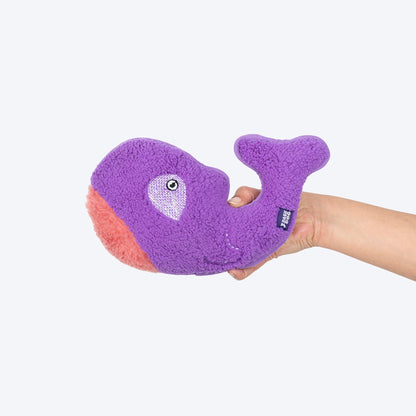 Dash Dog Wowie The Whale Squeaky Plush Toy For Dog - Purple