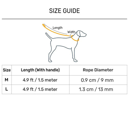 Dash Dog Wanderer Rope Leash For Dog - Neon Green