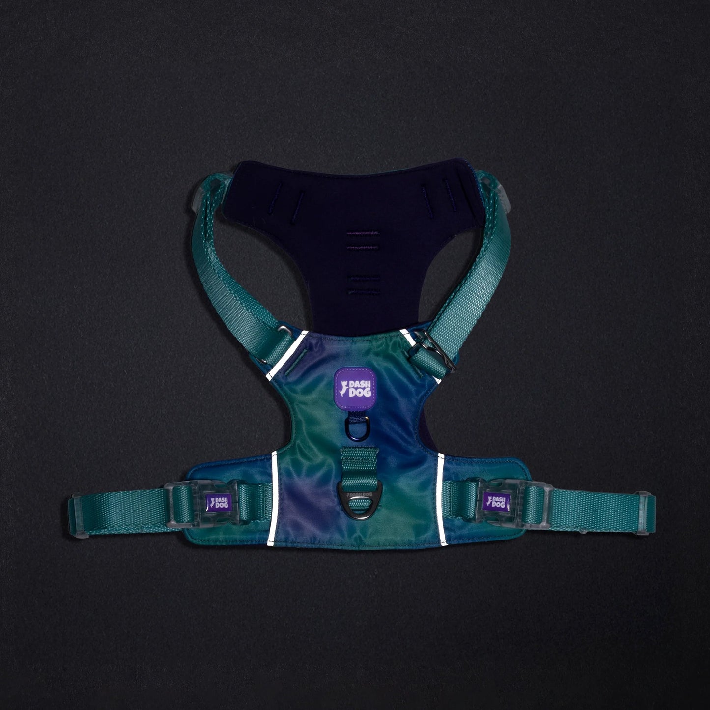 Dash Dog Seafoam Storm Outdoor Fit Harness For Dog - Aqua Blue
