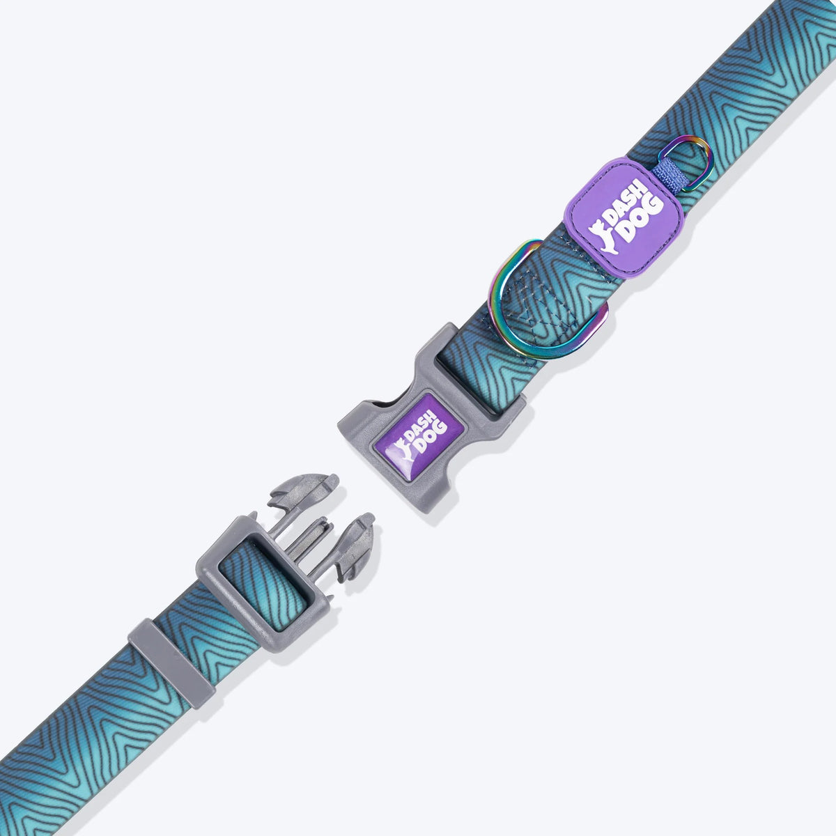 Dash Dog Trail Tails Waterproof Collar & Leash Set For Dog - Blue