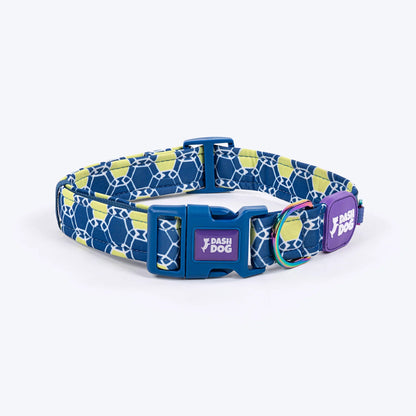 Dash Dog Wildcrest Padded Collar For Dog -  Blue & Neon Green