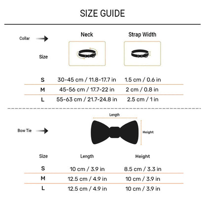 HUFT Happy Stripes Bow Tie With Collar For Dog - Blue & Peach