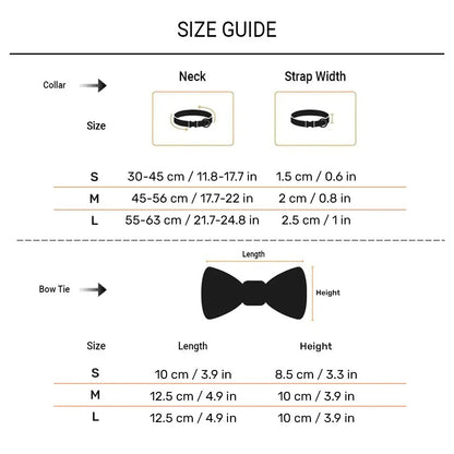 HUFT Summer Bloom Bow Tie With Collar For Dog - Blue