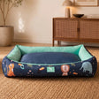 HUFT Jungle Dreams Lounger Bed For Dog - Blue