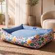 HUFT Bloomscape Lounger Bed For Dog - Blue