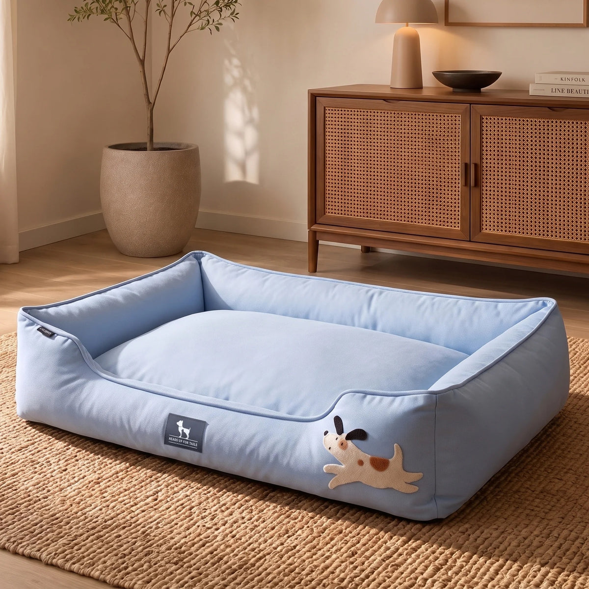 HUFT Doggie Classic Lounger Bed For Dog - Blue