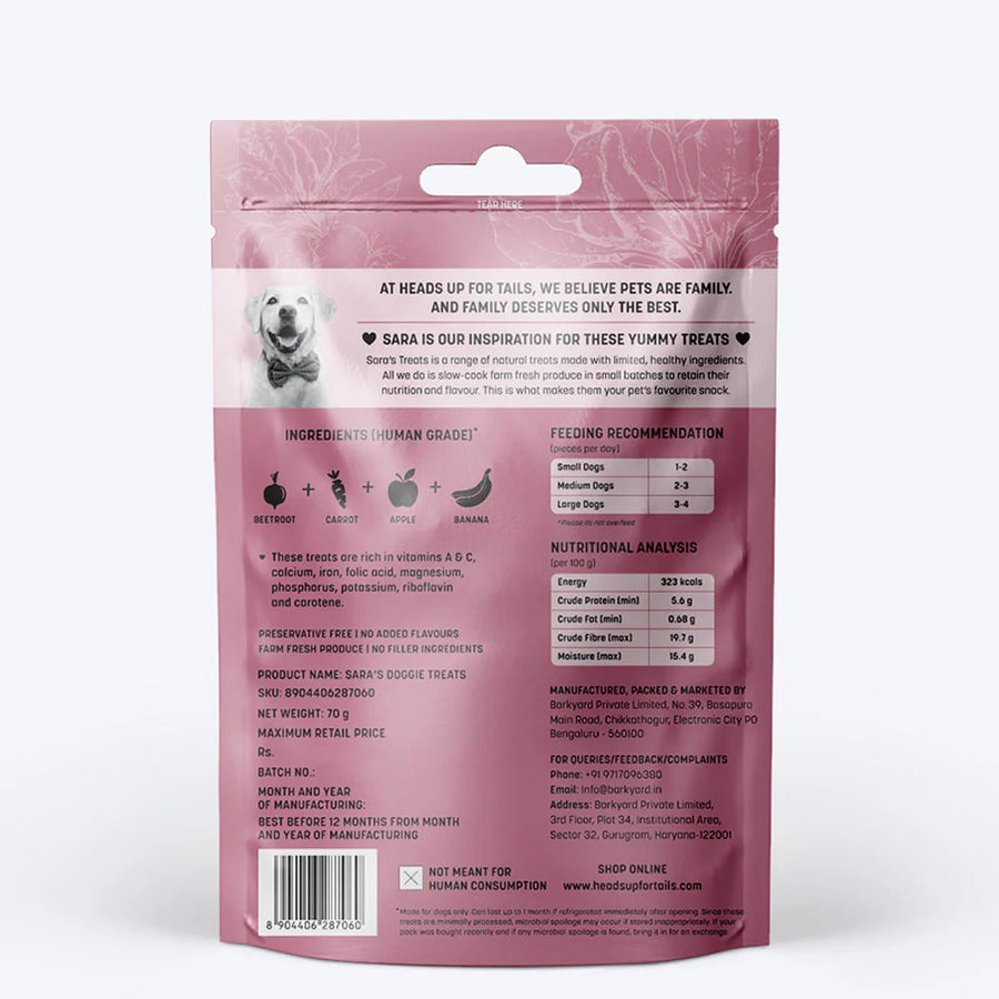 HUFT Sara's Doggie Fruit & Veggie Trail Mix Dog Treat - 70 g