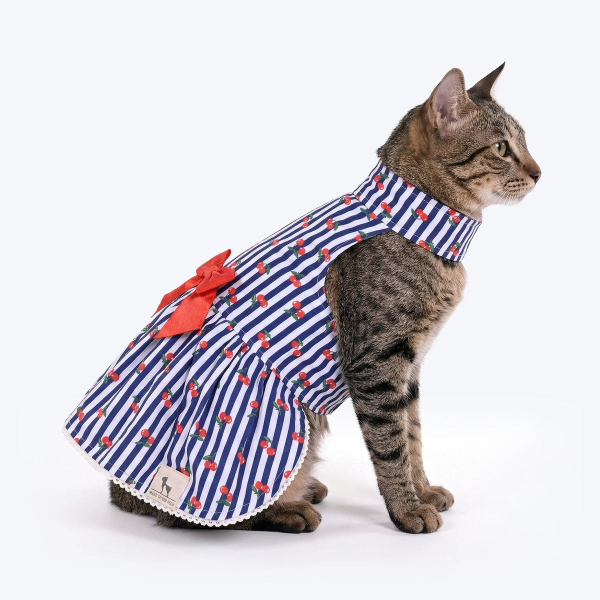 HUFT Cherie Cherry Dress For Cat - Blue