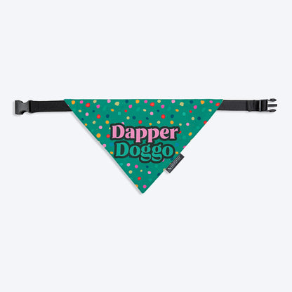 HUFT Dapper Doggo Printed Dog Bandana - Green_07