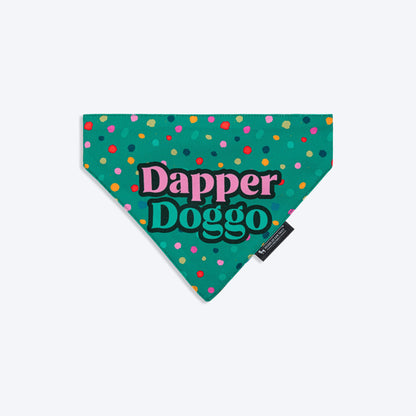 HUFT Dapper Doggo Printed Dog Bandana - Green_01